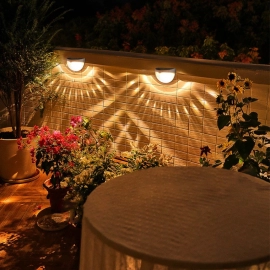 Solar Light Outdoor Light Control Induction Courtyard Decoration Solar Fence Wall Light Semi-circular Energy-saving Street Light