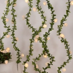 Meter Rose Flower String with Lights Wedding Table Centerpieces Decorations Glowing Artificial Rose 